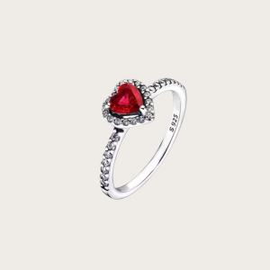 Elegant heart ring made from S925 silver with a delicate heart design, perfect for any occasion.