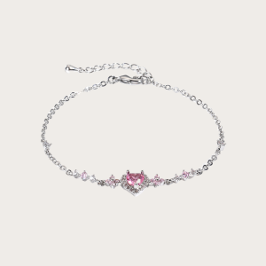 Matching Heart Bracelets in gold and silver with 18K gold plating, perfect for best friends.